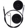 KnitPro draad / kabel voor verwisselbare rondbreinaalden 28cm (wordt 50cm incl. naalden) Zwart