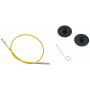 KnitPro draad / kabel voor korte verwisselbare rondbreinaalden 20cm (wordt 40cm incl. naalden) Geel