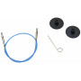 KnitPro draad / kabel voor verwisselbare rondbreinaalden 28cm (wordt 50cm incl. naalden) Blauw