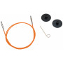 KnitPro draad / kabel voor verwisselbare rondbreinaalden 56cm (wordt 80cm incl. naalden) Oranje