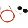 KnitPro draad / kabel voor verwisselbare rondbreinaalden 76cm (wordt 100cm incl. naalden) Rood