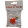Infinity Hearts Bretelclip / Speenclip Hout Rood - 1 stk