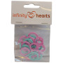 Infinity Hearts Steekmarkeerders Split 2 maten 20 st Ass. kleuren