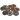 Oneindige Harten Knopen Hout met Patroon Ass. kleuren 6cm - 10 stuks