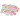 Infinity Harten Knopen Hout Wit met Strepen Ass. kleuren 15mm - 90 stuks