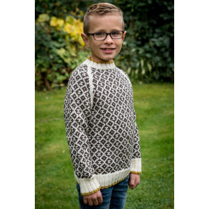 Mayflower Patroon trui met contrasterende rand - Blouse Breipatroon maat 4 jaar - 12 jaar