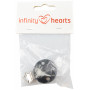Infinity Hearts Seleclips Hout Zwart - 1 st.