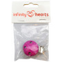 Infinity Hearts Bretelclip / Speenclip Hout Fuchsia - 1 stk