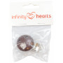 Infinity Hearts Bretelclip / Speenclip Hout Bruin - 1 stk
