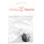 Infinity Hearts Bretelclip / Speenclip Rond Zwart - 1 stk