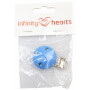 Infinity Hearts Bretelclip / Speenclip Hout Blauw - 1 stk
