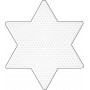 Hama Midi Kraalbord Ster Groot Wit 16,5x14,5cm - 1 stuks