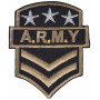 Strijklabel Army A.R.M.Y 7x6cm - 1 stuk