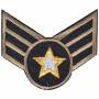 Opstrijkbare badge Army Star 5x6,5cm - 1 stuks