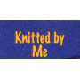 Label dubbelzijdig 'Knitted by Me' Marineblauw