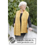 Dreamy Daffodil by DROPS Design - Breipatroon sjaal met kantpatroon 156x35cm