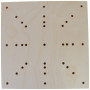 fromWOOD Blokkeringsbord in hout 16 gaten 24x24x1,5cm