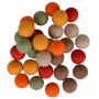 Viltballen 20mm Diverse Herfstkleuren - 30 stk