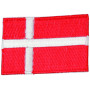 Strijklabel Vlag Denemarken 4x6cm - 1 stuk