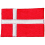 Strijklabel Vlag Denemarken 9x6cm - 1 stuk