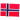 Strijklabel Vlag Noorwegen 9x6cm - 1 stuk