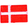 Strijklabel Vlag Denemarken 3x2cm - 1 stuk