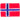 Strijklabel Vlag Noorwegen 3x2cm - 1 stuk