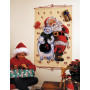 Permin borduurset Aida kerstkalender kerstman en sneeuwpop 80x127cm