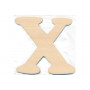 Houten letter X 10x0,4cm - 1 stuk