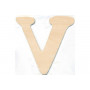 Houten letter V 10x0,4cm - 1 stuks