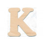 Houten letter K 10x0,4cm - 1 stuk