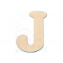 Houten letter J 10x0,4cm - 1 stuks