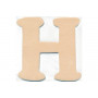 Houten letter H 10x0,4cm - 1 stuk