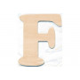 Houten letter F 10x0,4cm - 1 stuks