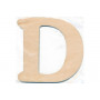 Houten letter D 10x0,4cm - 1 stuk