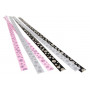 Strips Zelfklevend Zilver, Zwart &amp; Roze Ass. motieven 420x15mm - 6 stuks