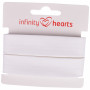 Infinity Hearts Biaisband Katoen 40/20mm 01 Wit - 5m