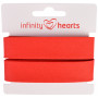 Infinity Hearts Biaisband Katoen 40/20mm 04 Rood - 5m