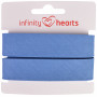 Infinity Hearts Biaisband Katoen 40/20mm 10 Jeansblauw - 5m