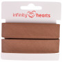 Infinity Hearts Biaisband Katoen 40/20mm 16 Bruin - 5m