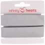 Infinity Hearts Biaisband Katoen 40/20mm 61 Lichtgrijs - 5m 