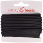 Infinity Hearts Paspelband Katoen 11mm 03 Zwart - 5m
