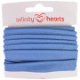 Infinity Hearts Paspelband Katoen 11mm 10 Jeansblauw - 5m