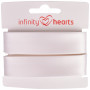 Infinity Hearts Biaisband Viscose Satijn 40/20mm 1002 Wit - 5m