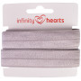 Infinity Hearts Vouwelastiek 20mm 012 Grijs - 5m