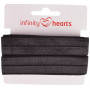 Infinity Hearts Vouwelastiek 20mm 030 Zwart - 5m