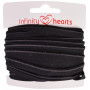 Infinity Hearts Paspelband Stretch 10mm 030 Zwart - 5m