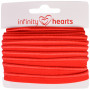 Infinity Hearts Paspelband Stretch 10mm 250 Rood - 5m