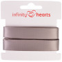 Infinity Hearts Biaisband Viscose Satijn 40/20mm 1701 Grijs - 5m