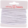 Infinity Hearts Anorakkoord Polyester 3mm 01 Wit - 5m